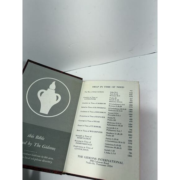 VINTAGE HOLY BIBLE KJV PLACED BY THE GIDEONS HARDCOVER 1988 NKJV New King James - Picture 5 of 7